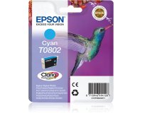 Epson Hummingbird Cartucho T0802 cian (etiqueta RF)