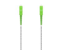 AISENS Cable Fibra Óptica Latiguillo G657A2 3.0 9/125 SMF Simplex CPR DCA LSZH, SC/APC-SC/APC, Blanco, 1.0 m
