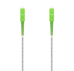 AISENS Cable Fibra Óptica Latiguillo G657A2 3.0 9/125 SMF Simplex CPR DCA LSZH, SC/APC-SC/APC, Blanco, 1.0 m
