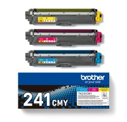 Lot 3 cartouche Brother TN-241 Cyan, Magenta, Jaune haute capacité pour imprimante laser