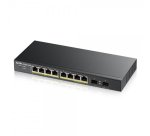 Zyxel GS1900-8HP v3 PoE Géré L2 Gigabit Ethernet (10/100/1000) Connexion Ethernet, supportant l'alimentation via ce port (PoE) Noir