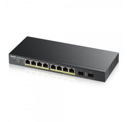 Zyxel GS1900-8HP v3 PoE Géré L2 Gigabit Ethernet (10/100/1000) Connexion Ethernet, supportant l'alimentation via ce port (PoE) Noir