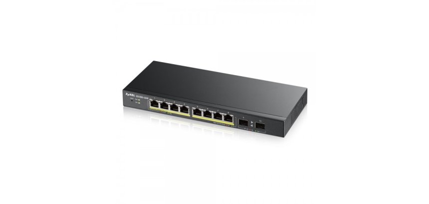 Zyxel GS1900-8HP v3 PoE Géré L2 Gigabit Ethernet (10/100/1000) Connexion Ethernet, supportant l'alimentation via ce port (PoE) Noir
