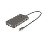 StarTech.com Adaptateur Multiport USB-C - Dock de voyage HDMI 4K 30Hz ou VGA - Hub USB 3.0 5Gbps (Ports USB A / USB C) - 100W Power Delivery - SD/Micro SD - GbE - Mini Dock USB Type-C - Câble 30cm