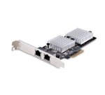 StarTech.com Carte Adaptateur Réseau PCIe 10GbE à 2 Ports - Carte Ethernet PCI Express pour PC/Serveur - Carte Réseau PCIe à Six Vitesses Prise en Charge des Trames Jumbo - NIC/LAN, 10GBASE-T et NBASE-T