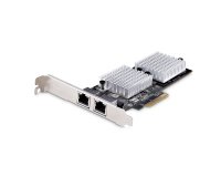 StarTech.com Carte Adaptateur Réseau PCIe 10GbE à 2 Ports - Carte Ethernet PCI Express pour PC/Serveur - Carte Réseau PCIe à Six Vitesses Prise en Charge des Trames Jumbo - NIC/LAN, 10GBASE-T et NBASE-T