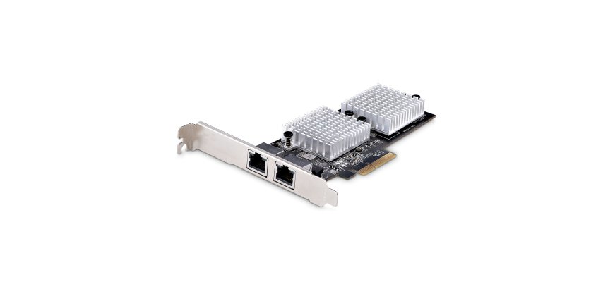 StarTech.com Carte Adaptateur Réseau PCIe 10GbE à 2 Ports - Carte Ethernet PCI Express pour PC/Serveur - Carte Réseau PCIe à Six Vitesses Prise en Charge des Trames Jumbo - NIC/LAN, 10GBASE-T et NBASE-T