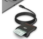 ACT AC6020 lecteur de cartes à puce Intérieure USB USB 2.0 Noir