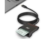 ACT AC6020 lecteur de cartes à puce Intérieure USB USB 2.0 Noir