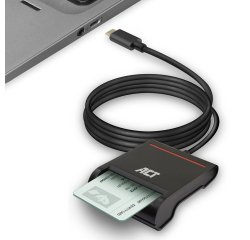 ACT AC6020 lecteur de cartes à puce Intérieure USB USB 2.0 Noir