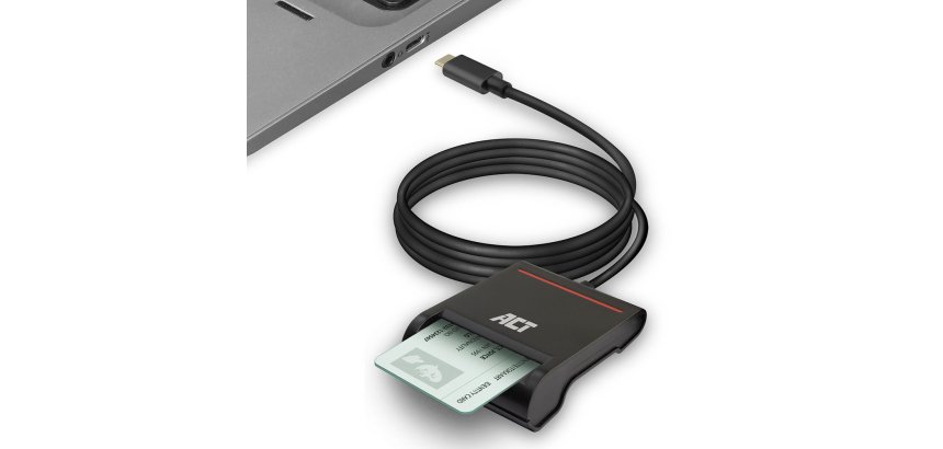 ACT AC6020 lecteur de cartes à puce Intérieure USB USB 2.0 Noir