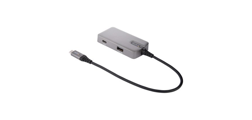 StarTech.com USB C Multiport Adapter, USB Type-C naar 4K 60Hz HDMI 2.0, 100W Power Delivery Pass-through, 3-Port 10Gbps USB Hub, Compacte USB C Mini Dock, 25cm Kabel