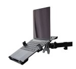 StarTech.com Bandeja VESA para Ordenador Portátil - Soporte Ajustable con Brazo de Monitor para Ordenador Portátil (4,5kg) - con Perforaciones VESA de 75x75 100x100 - Ventilado