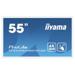 iiyama ProLite TF5539UHSC-W1AG écran plat de PC 139,7 cm (55") 3840 x 2160 pixels 4K Ultra HD LED Écran tactile Multi-utilisateur Blanc