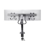 StarTech.com Bras pour Double Moniteur avec Barre Transversale, Écrans Jusqu'à 27", VESA 75x75/100x100, Max 15kg, Pince en C, Entièrement Articulé, Ressort Mécanique, TAA