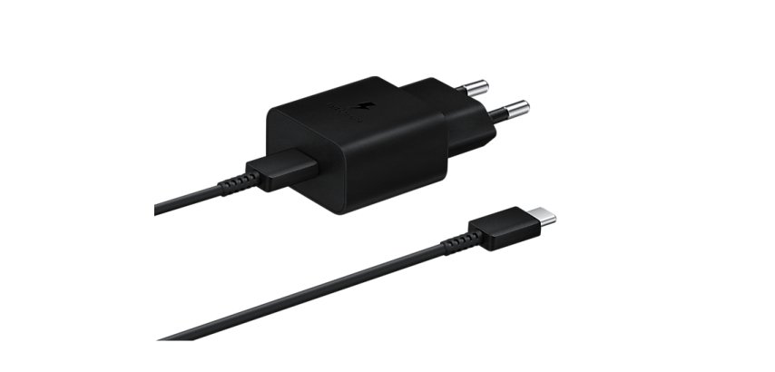 Chargeur secteur rapide pour appareils mobiles Samsung 15W port USB-C - Noir