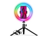 Aro de luz para selfie Celly CLICKRINGRGBBK LED