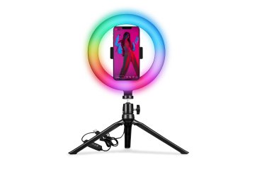 Aro de luz para selfie Celly CLICKRINGRGBBK LED