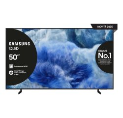 Samsung QLED AI TV 50" QE50Q8FAAUXZT 4K, Processore Q4 AI, 4K Upscaling, Color Booster Pro, OTS Lite, Air Slim Design, Vision AI Smart TV, 2025