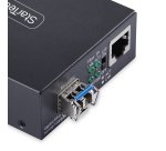 StarTech.com Convertisseur de Média Gigabit Ethernet Cuivre vers Fibre Optique, SM LC, 20 km, 10/100/1000 Mbps, RJ45 vers LC, Entièrement Métallique, Trames Jumbo 9K, Conforme TAA