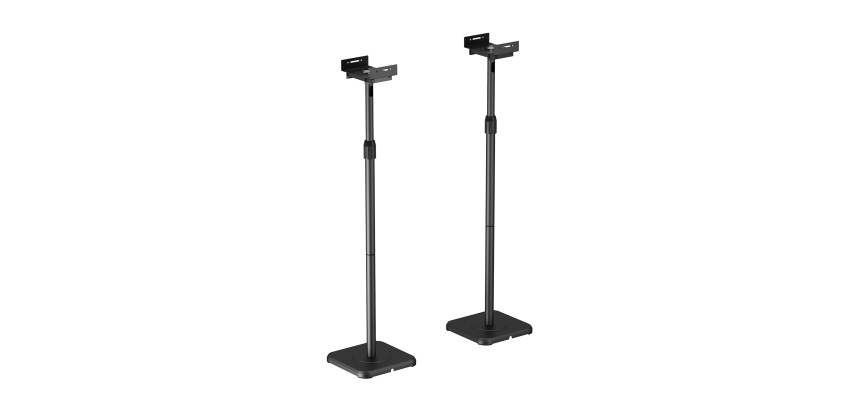 AISENS Soporte Universal De Suelo Giratorio E Inclinable Para Altavoces, Negro