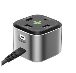 Celly PS2USBC65W Caricabatterie per dispositivi mobili Fotocamera, Comandi di gaming, Cuffie, Telefono cellulare, Power bank, Smartphone, Orologio intelligente, Tablet, Orologio, Indossabili Grigio AC Ricarica rapida Interno