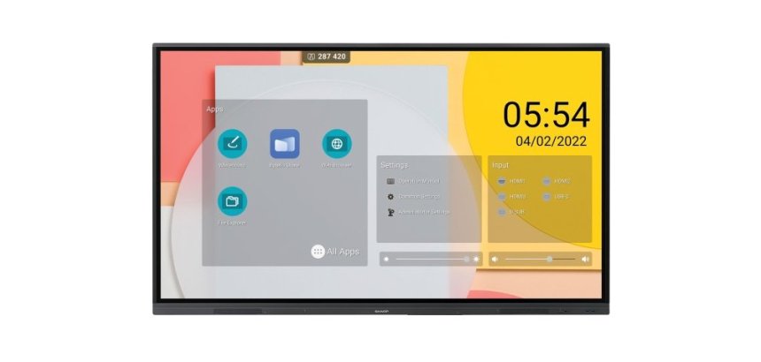 Sharp PN-L752B tableau blanc interactif 190,5 cm (75") 3840 x 2160 pixels Écran tactile Noir