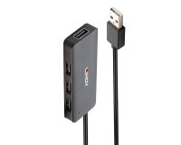 Lindy 42986 hub de interfaz USB 2.0 480 Mbit/s Negro