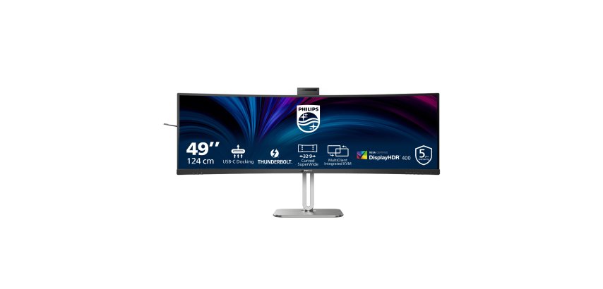 Philips 49B2U6903CH/00 écran plat de PC 124 cm (48.8") 5120 x 1440 pixels Dual QHD LCD Gris