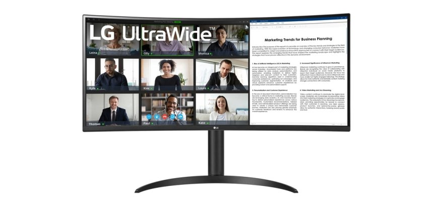 LG 34WR55QK-B écran plat de PC 86,4 cm (34") 3440 x 1440 pixels Wide Quad HD Noir