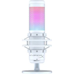HyperX QuadCast S - Microphone USB (gris-blanc) - Éclairage RVB