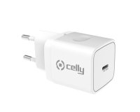 Celly TC1USBC30WWH cargador de dispositivo móvil Smartphone, Reloj inteligente, Tableta Blanco Corriente alterna Interior