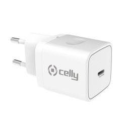 Celly TC1USBC30WWH cargador de dispositivo móvil Smartphone, Reloj inteligente, Tableta Blanco Corriente alterna Interior