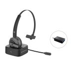 Conceptronic POLONA03BD auricular y casco Auriculares Inalámbrico Diadema Oficina/Centro de llamadas Bluetooth Base de carga Negro