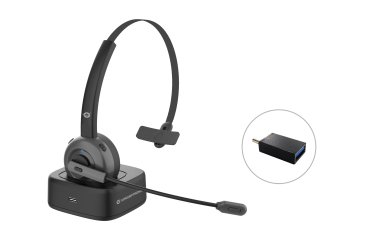 Conceptronic POLONA03BD auricular y casco Auriculares Inalámbrico Diadema Oficina/Centro de llamadas Bluetooth Base de carga Negro