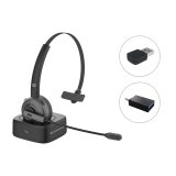 Conceptronic POLONA Wireless Bluetooth Headset with Charging Dock & Bluetooth USB Audio Adapter