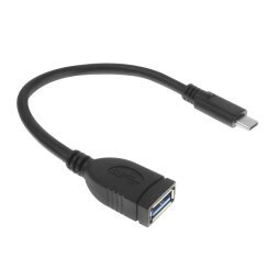 ACT USB 3.0 kabel OTG, USB-C male naar USB-A female, 0,2 meter
