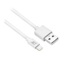 ACT USB 2.0 laad- en datakabel A male - Lightning male 1 meter, MFI gecertificeerd