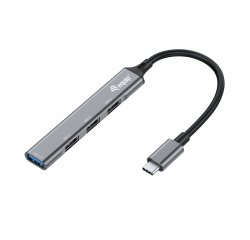 Equip 128961 hub de interfaz USB 3.2 Gen 1 (3.1 Gen 1) Type-C 5000 Mbit/s Negro, Gris
