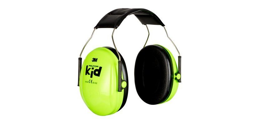 Casque anti-bruit 3m peltor enfant jusqu'a 27db coloris   vert neon
