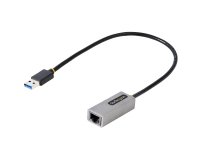 StarTech.com Adaptador USB 3.0 a Ethernet Gigabit de 10/100/1000 para Portátiles - con Cable Incorporado de 30cm - Adaptador USB a RJ45 - Adaptador Externo de Red LAN - sin Controladores
