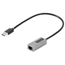 startechcom adaptador usb 30 a ethernet gigabit de 101001000 para portatiles - con cable incorporado de 30cm - adaptador usb a rj45 - adaptador externo de red lan - sin controladores