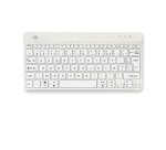 R-Go Tools Clavier ergonomique R-Go Compact Break, clavier compact avec logiciel de pause,AZERTY (FR), Bluetooth, blanc