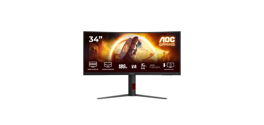 AOC G4 CU34G4 computer monitor 86.4 cm (34") 3440 x 1440 pixels Wide Quad HD LED Black, Red
