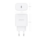 AISENS Cargador GaN 45W, 1xUSB-C PD3.0, Blanco