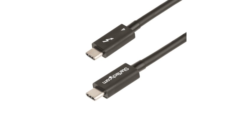 StarTech.com 3.3ft (1m) Thunderbolt 4 Cable - 40Gbps - 100W PD - 4K/8K Video - Intel-Certified Thunderbolt Cable - Compatible w/ USB4/Thunderbolt 3/USB 3.2/USB Type-C/DisplayPort