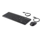 HP 150 Wired Mouse and Keyboard clavier Souris incluse USB AZERTY Belge Noir