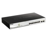 D-Link DGS-1210-10MP Géré L2 Gigabit Ethernet (10/100/1000) Connexion Ethernet, supportant l'alimentation via ce port (PoE) Noir, Gris