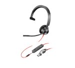 HP Poly Blackwire 3315 Monaural USB-C Headset + 3,5 mm plug + USB-C/A adapter