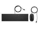 HP PAV WIREDCOMBO KEYBOARD 400 FR clavier Souris incluse Bureau USB Noir